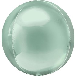 BALLON METALLIQUE ORBZ 15" TIFFANY PLATINE 