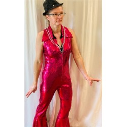 DEGUISEMENT COMBINAISON DISCO FUCHSIA TAILLE 36/38