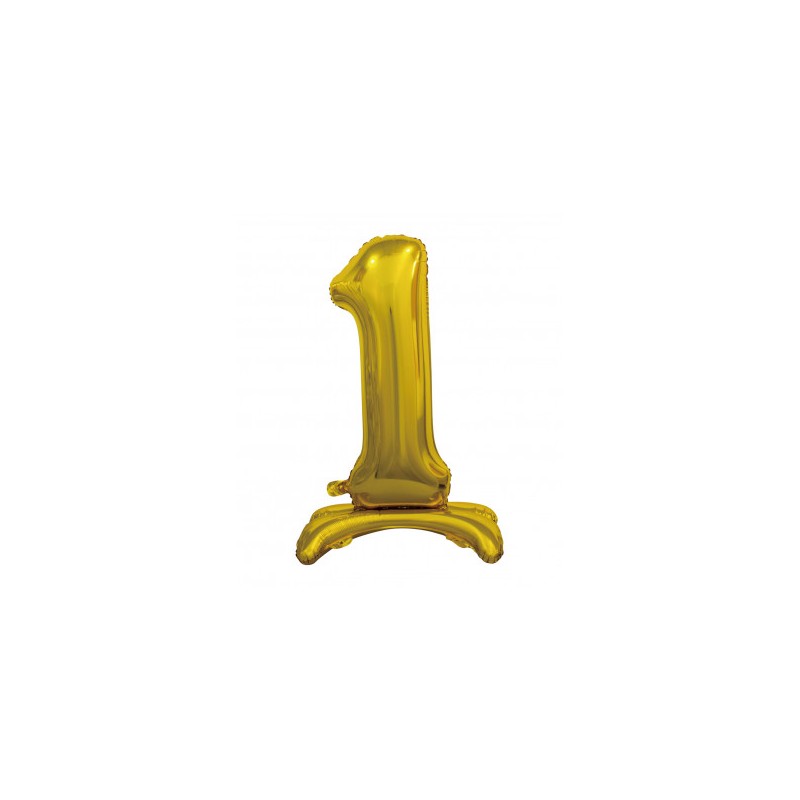 BALLON METALLIQUE CHIFFRE 1 OR 76 CM BALLON METALLIQUE CHIFFRE 1 OR 76 CM