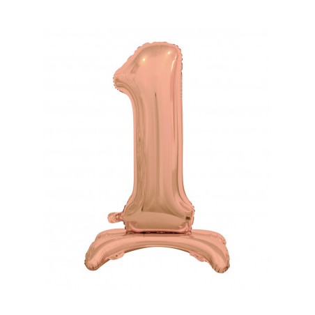 BALLON METALLIQUE CHIFFRE 1 ROSE GOLD  76 CM 