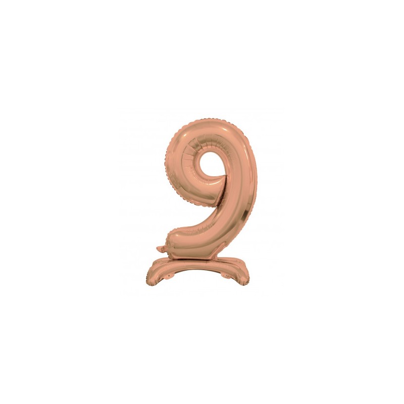 BALLON METALLIQUE CHIFFRE 9 ROSE GOLD 76 CM BALLON METALLIQUE CHIFFRE 9 ROSE GOLD 76 CM