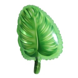 BALLON METALLIQUE FEUILLE VERTE 50 X 40 CM