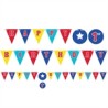 GUIRLANDE PAVILLONS CIRQUE HAPPY BIRTHDAY 1.8 M X 13.9 CM