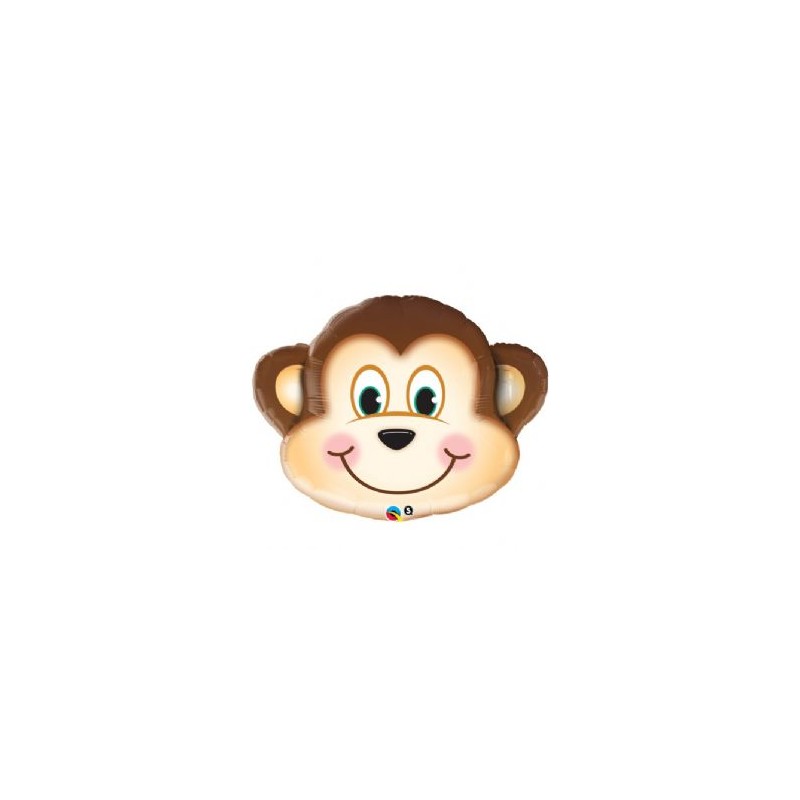 BALLON METALLIQUE TETE DE SINGE 23 CM BALLON METALLIQUE TETE DE SINGE 23 CM