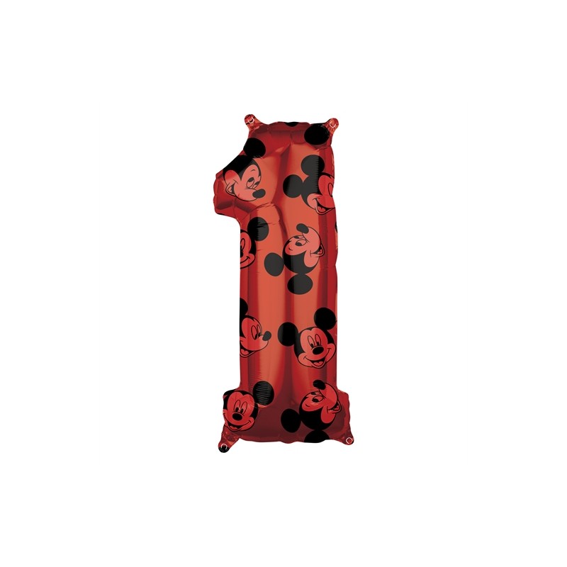 BALLON METALLIQUE CHIFFRE 1 MICKEY MOUSE 66 CM