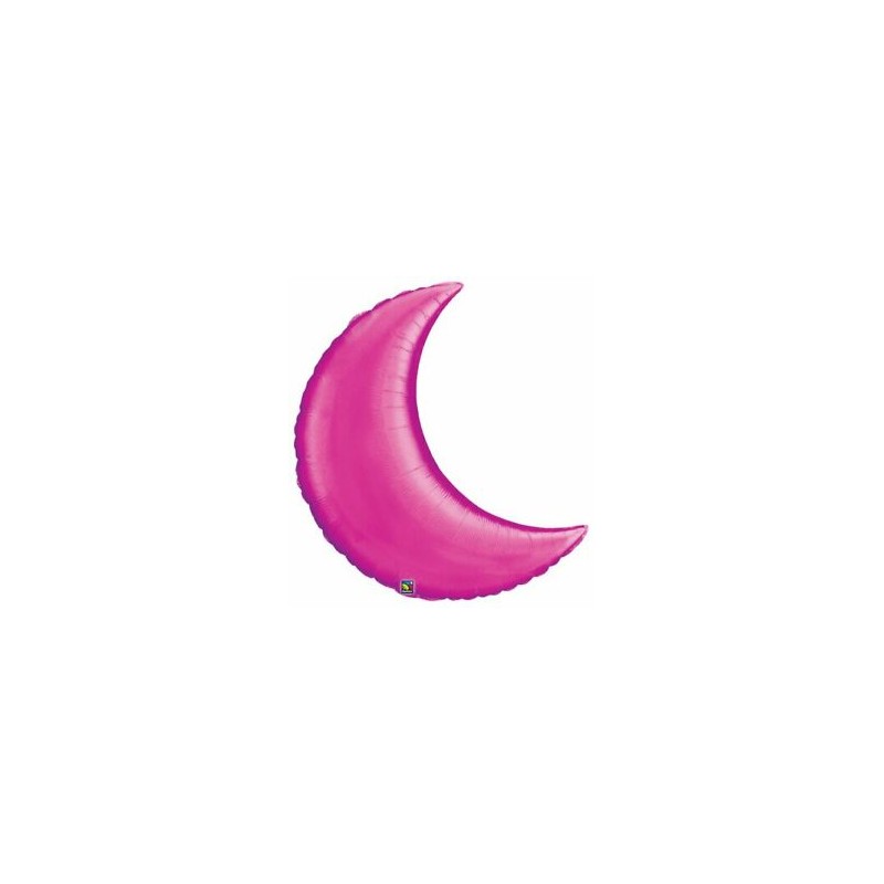 BALLON LUNE METALLIQUE QUALATEX 35" OU 89 CM FUSCHIA BALLON LUNE METALLIQUE QUALATEX 35" OU 89 CM FUSCHIA