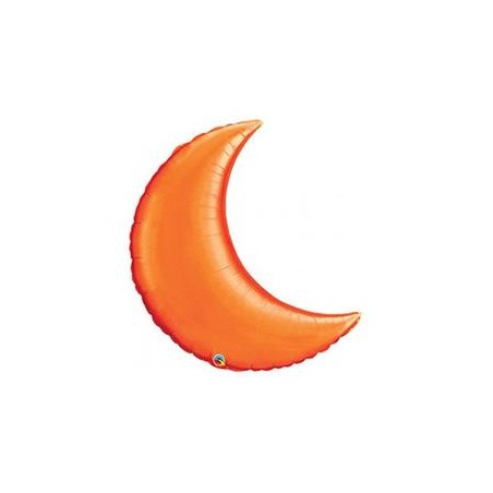 BALLON LUNE METALLIQUE QUALATEX 35" OU 89 CM ORANGE