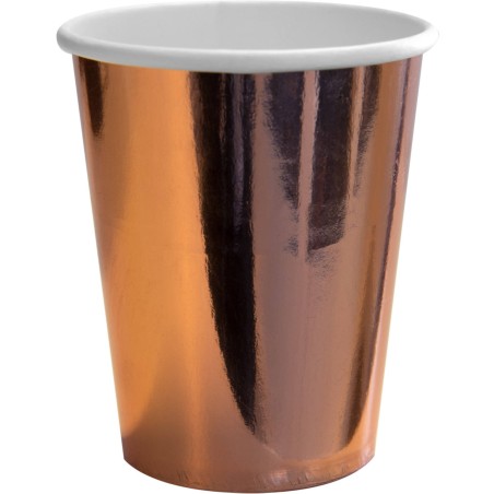 8 GOBELET ROSE GOLD METALLIQUE  250 ML 