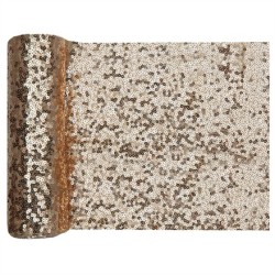 CHEMIN DE TABLE SEQUINS OR 19 CM X 3 METRES 