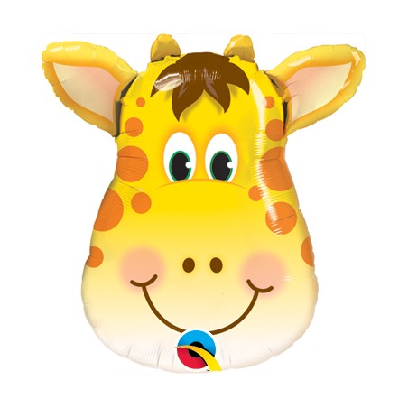 BALLON METALLIQUE TETE DE GIRAFE 33 CM