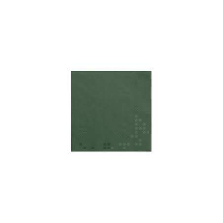 20 SERVIETTES CARRE VERT FONCE 33 X 33 CM 