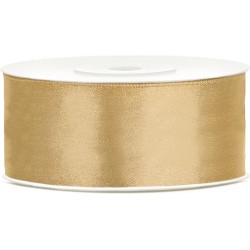 RUBAN SATIN OR CLAIR 25 MM x 25 M