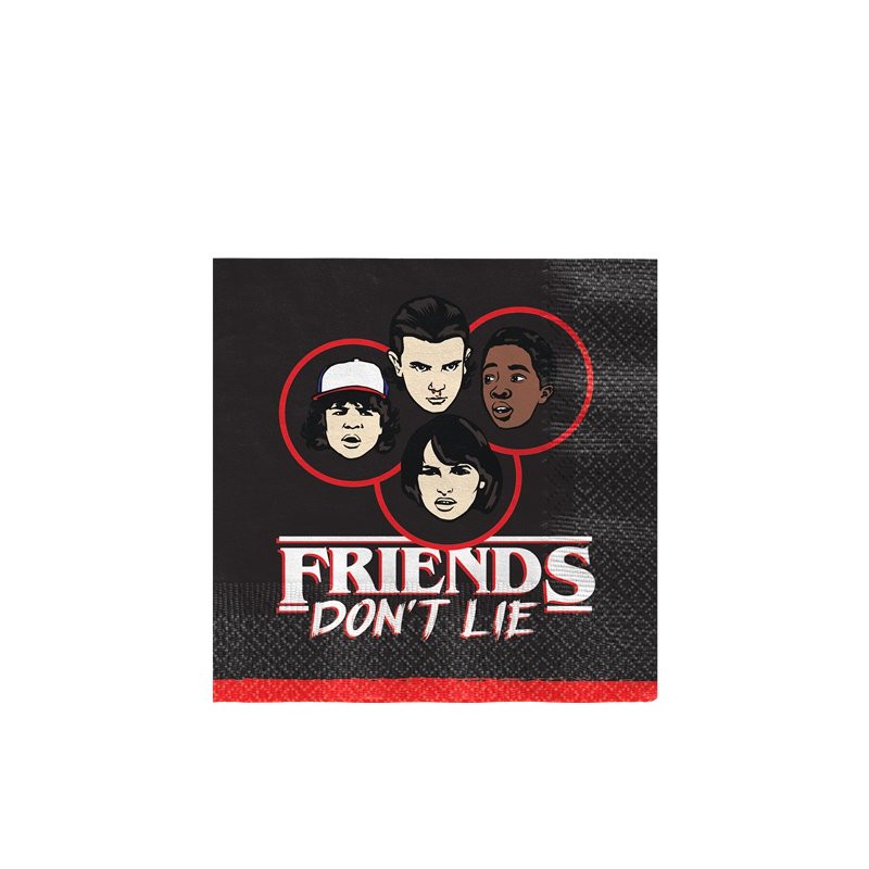 16 SERVIETTES STRANGER THINGS 33 X 33 CM 16 SERVIETTES STRANGER THINGS 33 X 33 CM