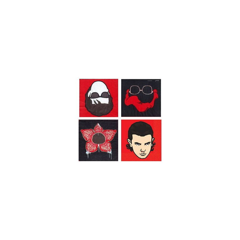 16 SERVIETTES STRANGER THINGS 25 X 25 CM 16 SERVIETTES STRANGER THINGS 25 X 25 CM