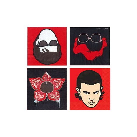 16 SERVIETTES STRANGER THINGS 25 X 25 CM