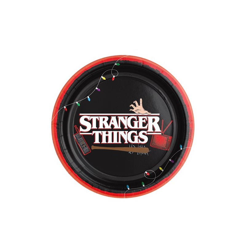 8 ASSIETTES STRANGER THINGS 23 CM