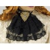 COLLIER A JABOT STEAMPUNK NOIR ET OR