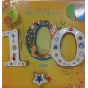 CARTE DOUBLE ANNIVERSAIRE 100 ANS COLL'AGE 18 X 18 CM