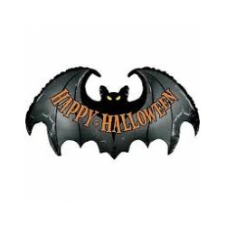 BALLON METALLIQUE CHAUVE SOURIS HAPPY HALLOWEEN 107 CM 