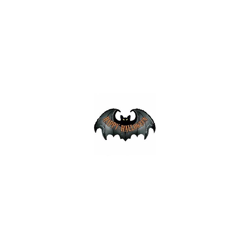 BALLON METALLIQUE CHAUVE SOURIS HAPPY HALLOWEEN 107 CM BALLON METALLIQUE CHAUVE SOURIS HAPPY HALLOWEEN 107 CM