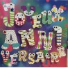 CARTE DOUBLE JOYEUX ANNIVERSAIRE  COLL'AGE 18 X 18 CM