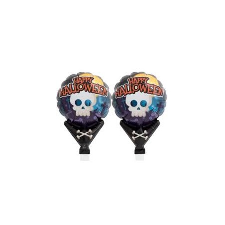 BALLON METALLIQUE 5'' HAPPY HALLOWEEN TETE DE MORT 