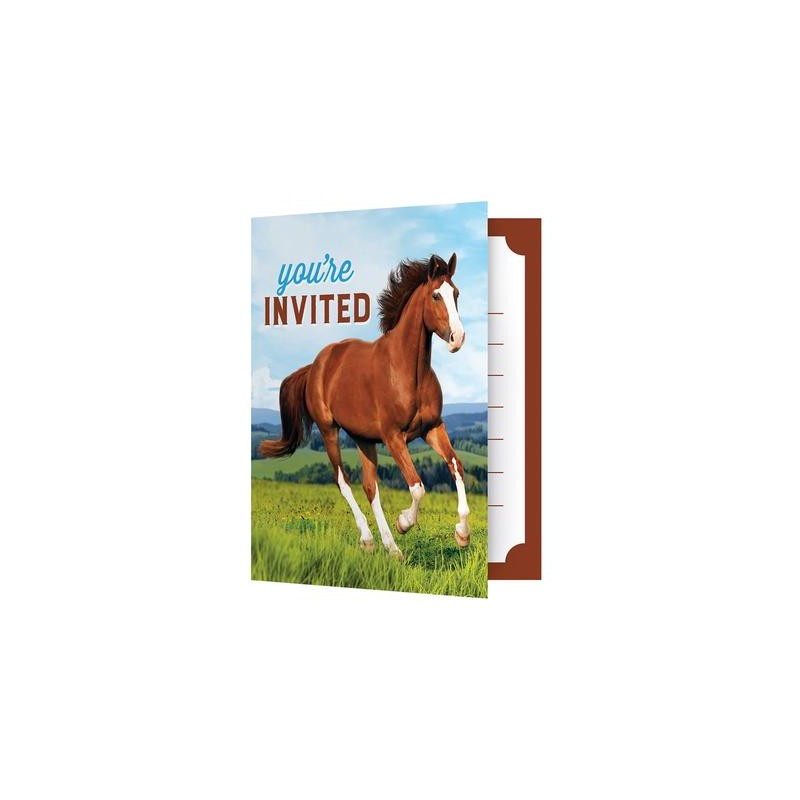 8 INVITATIONS CHEVAUX 8 INVITATIONS CHEVAUX