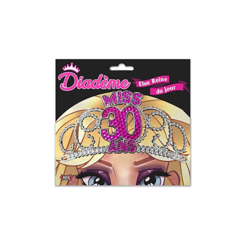 DIADEME MISS 30 ANS ROSE DIADEME MISS 30 ANS ROSE