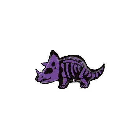 BALLON METALLIQUE TRICERATOPS SQUELETTE VIOLET 104 CM 