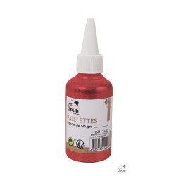 FLACON PAILLETTE ROUGE 50 GR 
