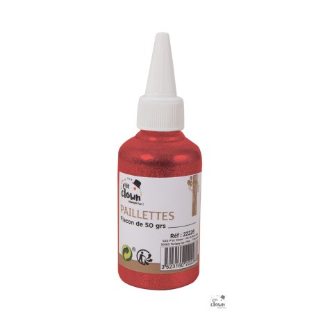 FLACON PAILLETTE ROUGE 50 GR 