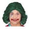 PERRUQUE HOMME CLOWN  CHEVEUX LONG VERT 