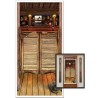 DECORATION MURALE PORTE DE SALOON WESTERN 76 CM X 1.52 M