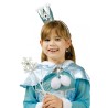 COURONNE PRINCESSE DES NEIGES BLEU CLAIR AVEC BAGUETTE 