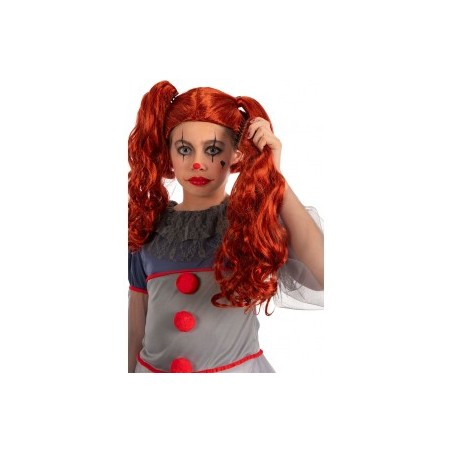 PERRUQUE CLOWN A COUETTES ROUGE