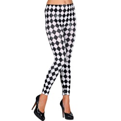 LEGGINS MOTIF DAMIER NOIR ET BLANC TAILLE L / XL