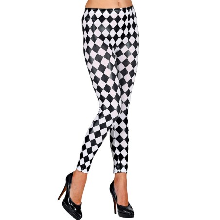 LEGGINS MOTIF DAMIER NOIR ET BLANC TAILLE L / XL
