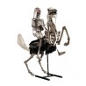 CHEVAL BLANC AVEC SQUELETTE AUX LONGS CHEVEUX BLANC