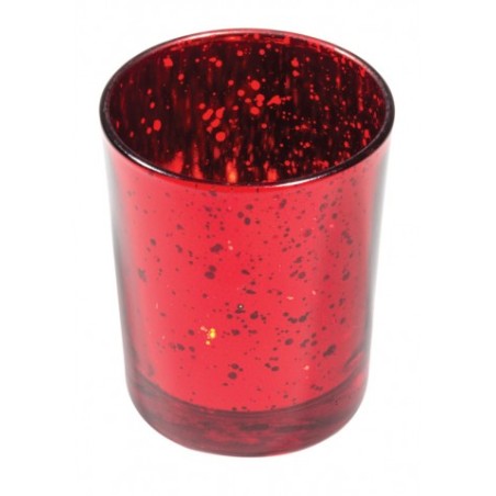 BOUGEOIR ROUGE METAL 5.5 CM X 6.7 CM