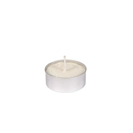 6 BOUGIES CHAUFFE-PLAT BLANC PAILLETTE 3.5 CM 