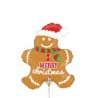 BALLON METALLIQUE PAIN D'EPICE AVEC CHAPEAU NOEL 14" 