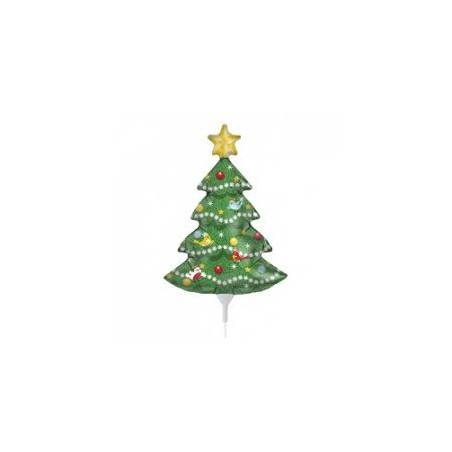 BALLON METALLIQUE SAPIN DE NOEL  14" 36 CM 