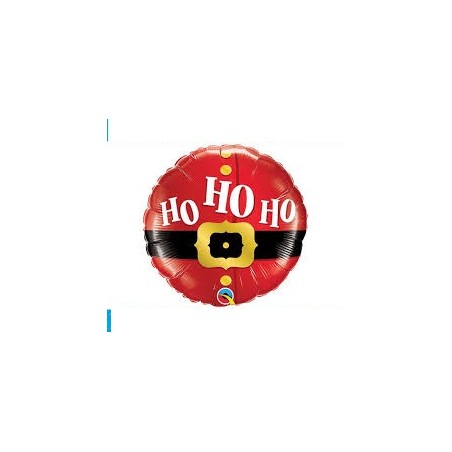 BALLON METALLIQUE ROND HO HO HO SANTA 9" 23 CM 