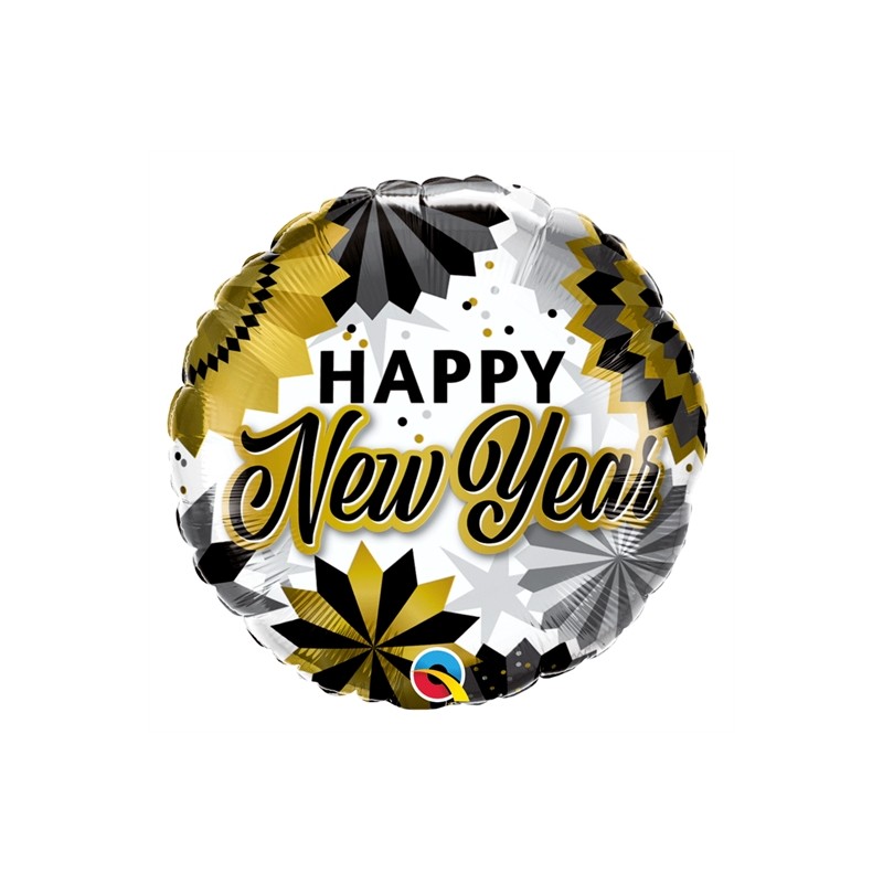 BALLON METALLIQUE ROND HAPPY NEW YEAR 46 CM BALLON METALLIQUE ROND HAPPY NEW YEAR 46 CM