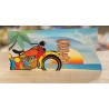 CARTE DOUBLE HAPPY BIRTHDAY THEME MOTO  26 X 11 CM 