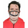 DEMI-MASQUE COVID  EN TISSU IMPRIME DALI