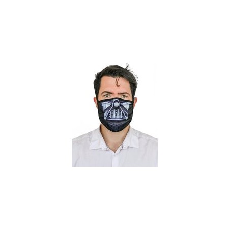 DEMI-MASQUE COVID  EN TISSU IMPRIME VADOR