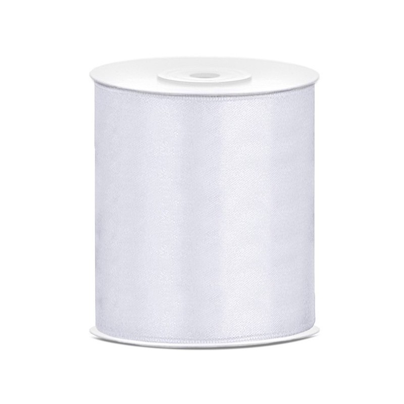 RUBAN SATIN BLANC 100 MM X 25 M RUBAN SATIN BLANC 100 MM X 25 M