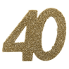 6 CONFETTIS PAILLETTES OR 40 ANS 