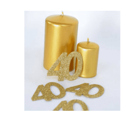 6 CONFETTIS PAILLETTES OR 40 ANS 